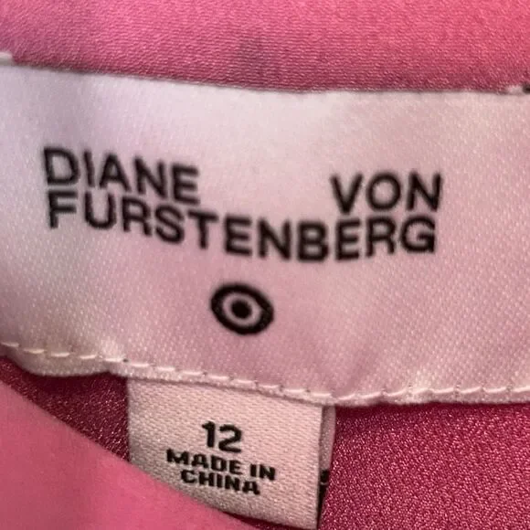 DVF Geometric Pink Shift Dress 👗 Designer 👩‍🎨 Luxury. 🌸Shine✨Like the Sun ☀️ - Picture 14 of 17